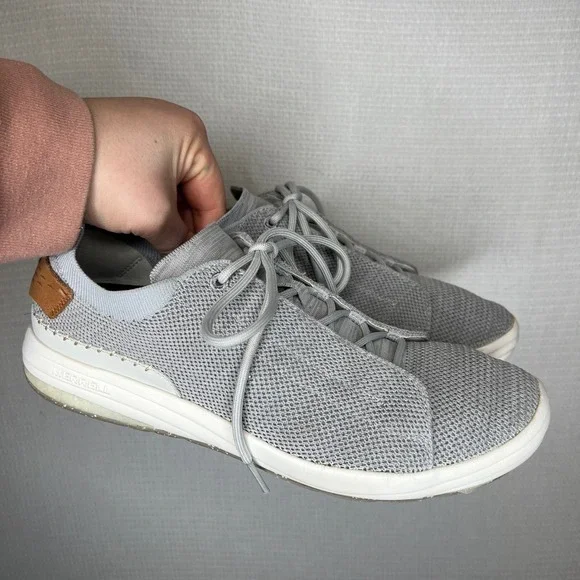 Merrell Gridway Womens Grey Knit Recycled Vibram Sneakers J97594 Size 11 - Picture 1 of 7